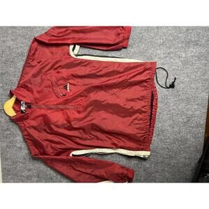 Adidas Men's Red Windbreaker Jacket Size Large
